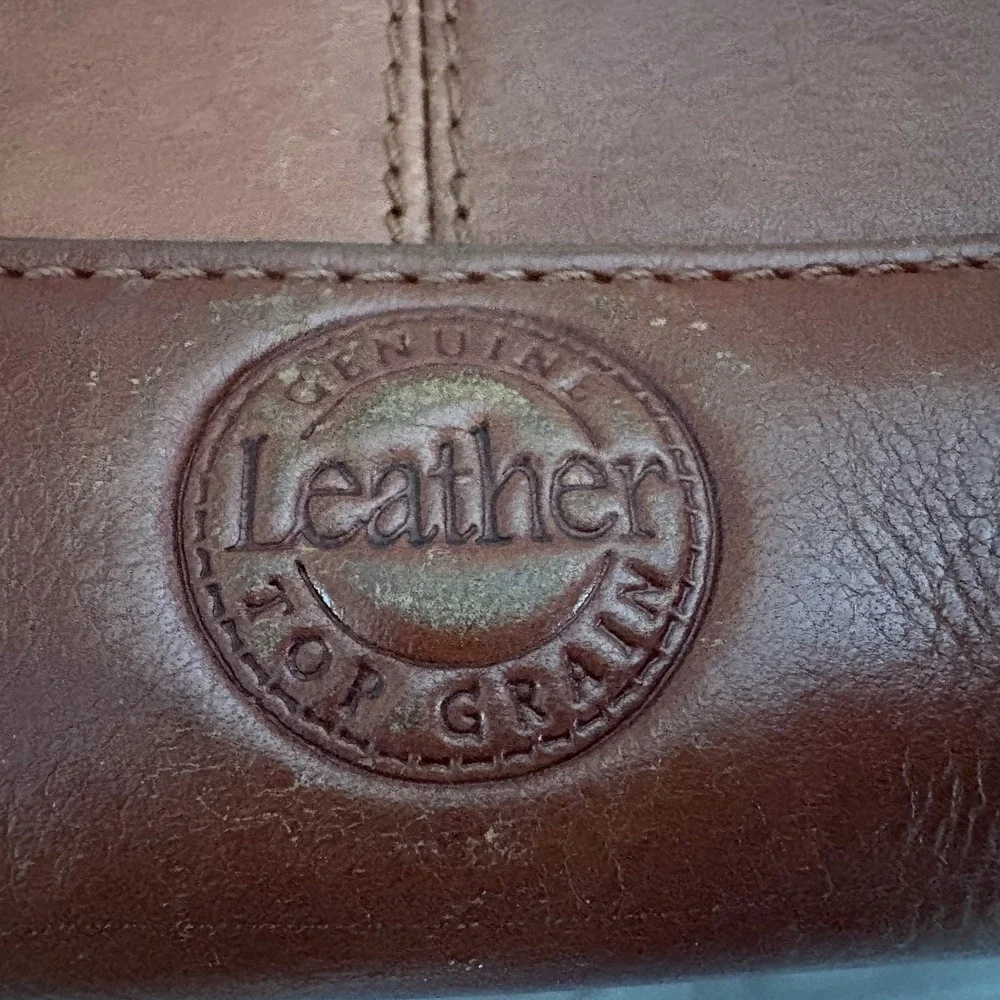 Avenues America‎ Vintage Leather Briefcase Portfolio Messenger Bag brown